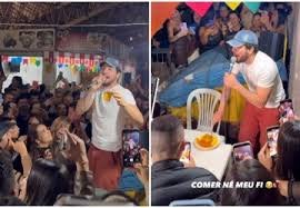 Com tradicional cardápio de cuscuz com buchada, Natan canta e encanta fãs na tradicional Feira da Prata em Campina Grande