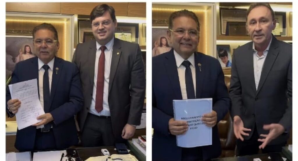 Taciano Diniz e Deusdete Queiroga formalizam candidaturas para as duas vagas abertas para o cargo de conselheiro do TCE-PB