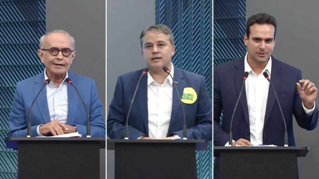 Debate da Rede Ita tem embates entre Lucas, Cícero e Efraim sobre saúde, segurança e gestão na Paraíba