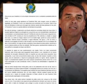 Após deixar o Brasil, Flávio Bolsonaro denuncia fraude eleitoral e se declara “presidente eleito”