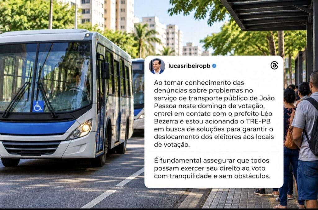 Lucas Ribeiro se manifesta sobre denúncias de falta de transporte público para eleitores em João Pessoa